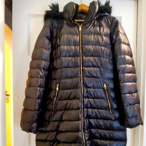 Calvin Klien Black Goose Down Winter Coat Size Small